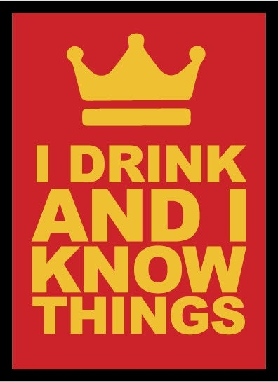Image for Double Matte Art Sleeve - I Drink and I Know Things (50-Pack) - Card Sleeves