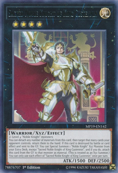 Image for Sacred Noble Knight of King Custennin (MP19-EN142) (MP19) - YuGiOh