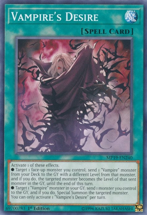 Image for Vampire's Desire (MP19-EN240) (MP19) - YuGiOh