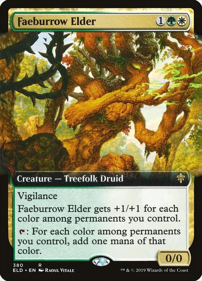 Image for Faeburrow Elder (Extended Art) (380) (Throne of Eldraine) - Magic: The Gathering
