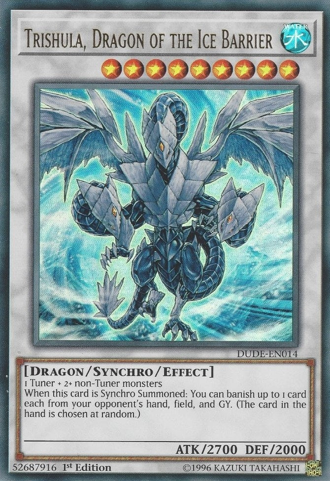 Image for Trishula, Dragon of the Ice Barrier (DUDE-EN014) (DUDE) - YuGiOh