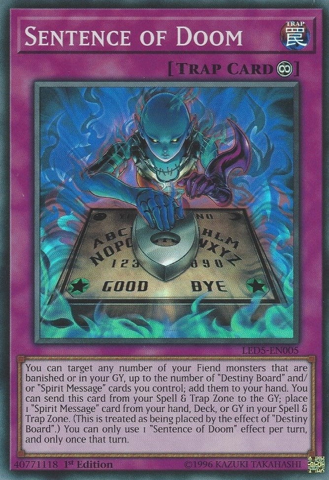 Image for Sentence of Doom (LED5-EN005) (LED5) - YuGiOh