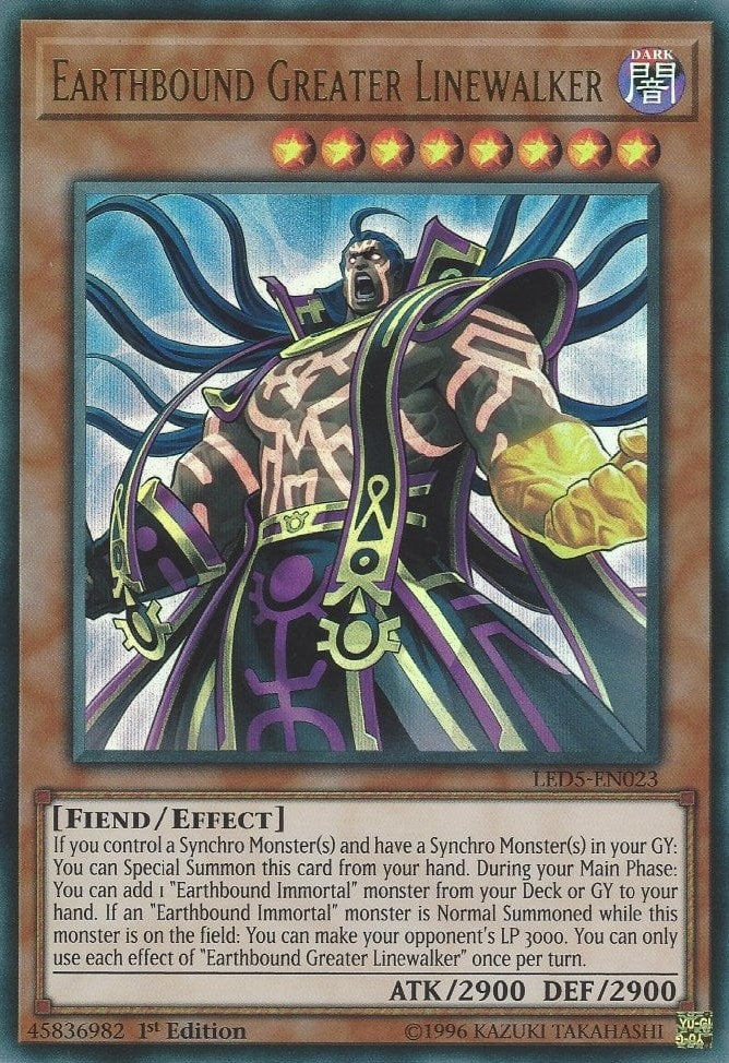Image for Earthbound Greater Linewalker (LED5-EN023) (LED5) - YuGiOh