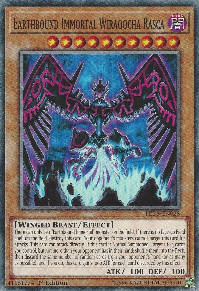 Image for Earthbound Immortal Wiraqocha Rasca (LED5-EN028) (LED5) - YuGiOh