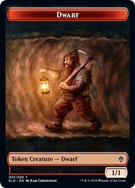 Image for Dwarf // Food (017) Double-Sided Token (7 // 17) (Throne of Eldraine) - Magic: The Gathering