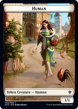 Image for Human // Food (016) Double-Sided Token (2 // 16) (Throne of Eldraine) - Magic: The Gathering