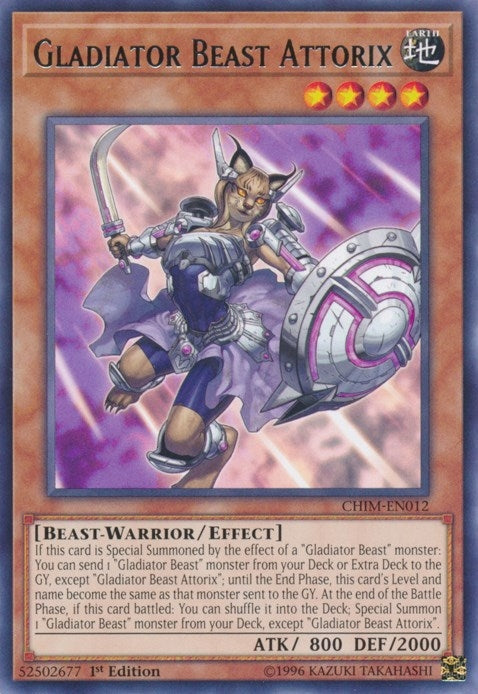 Image for Gladiator Beast Attorix (CHIM-EN012) (CHIM) - YuGiOh