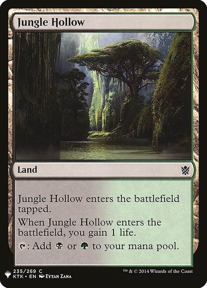Image for Jungle Hollow (235) (The List Reprints) - Magic: The Gathering