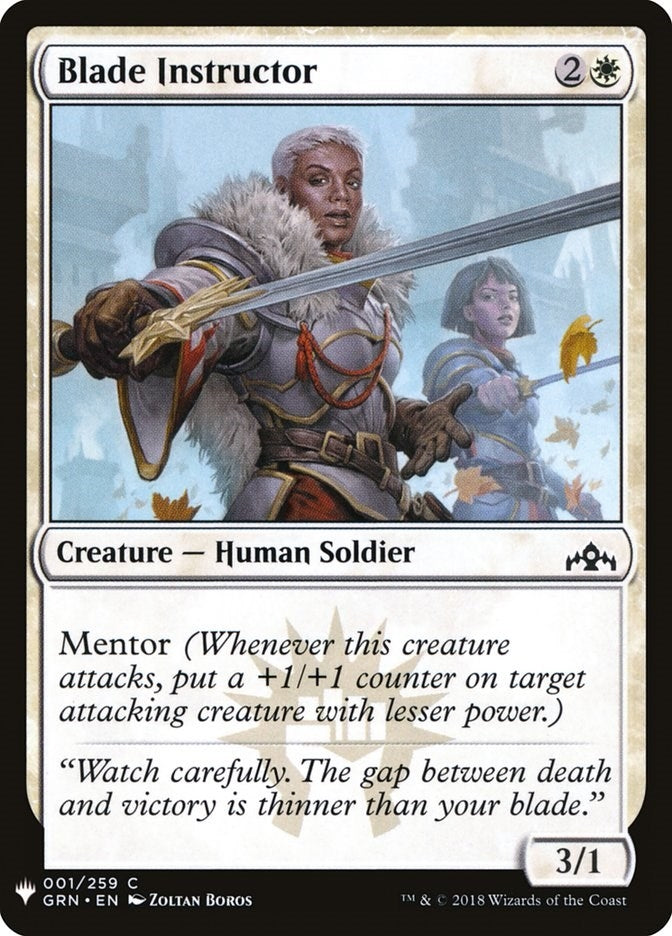 Image for Blade Instructor (1) (The List Reprints) - Magic: The Gathering
