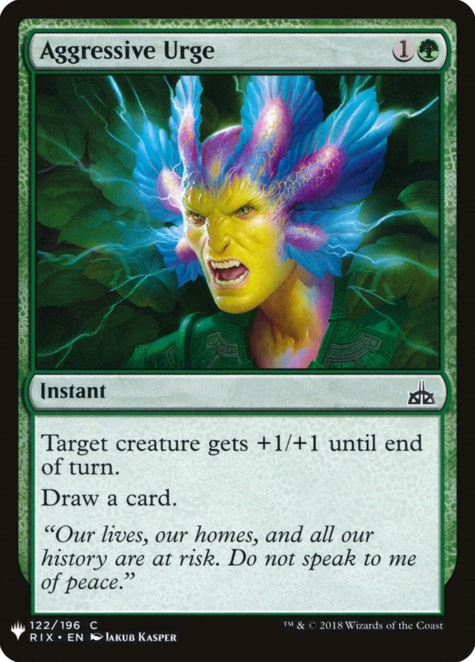 Image for Aggressive Urge (122) (The List Reprints) - Magic: The Gathering