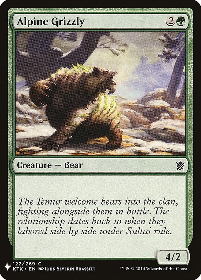 Image for Alpine Grizzly (127) (The List Reprints) - Magic: The Gathering