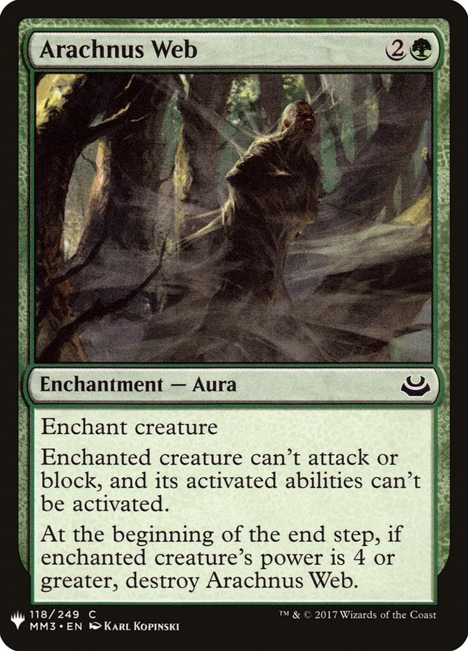 Image for Arachnus Web (118) (The List Reprints) - Magic: The Gathering