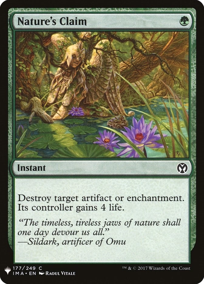 Image for Nature's Claim (177) (The List Reprints) - Magic: The Gathering