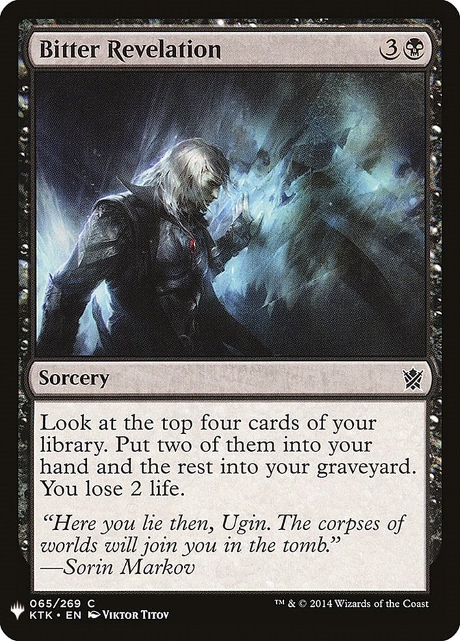 Image for Bitter Revelation (65) (The List Reprints) - Magic: The Gathering
