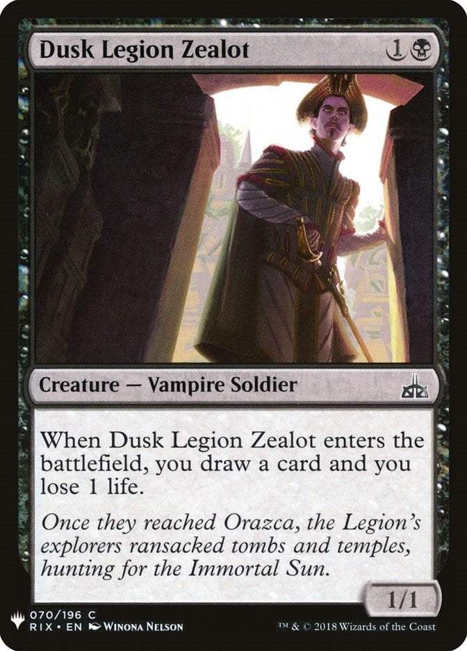 Image for Dusk Legion Zealot (70) (The List Reprints) - Magic: The Gathering
