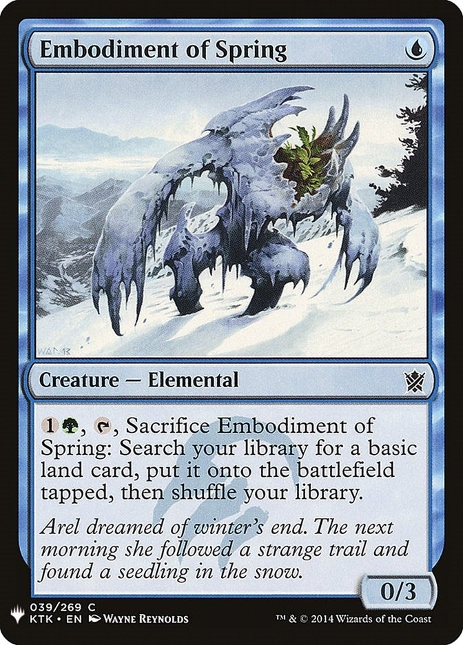 Image for Embodiment of Spring (39) (The List Reprints) - Magic: The Gathering