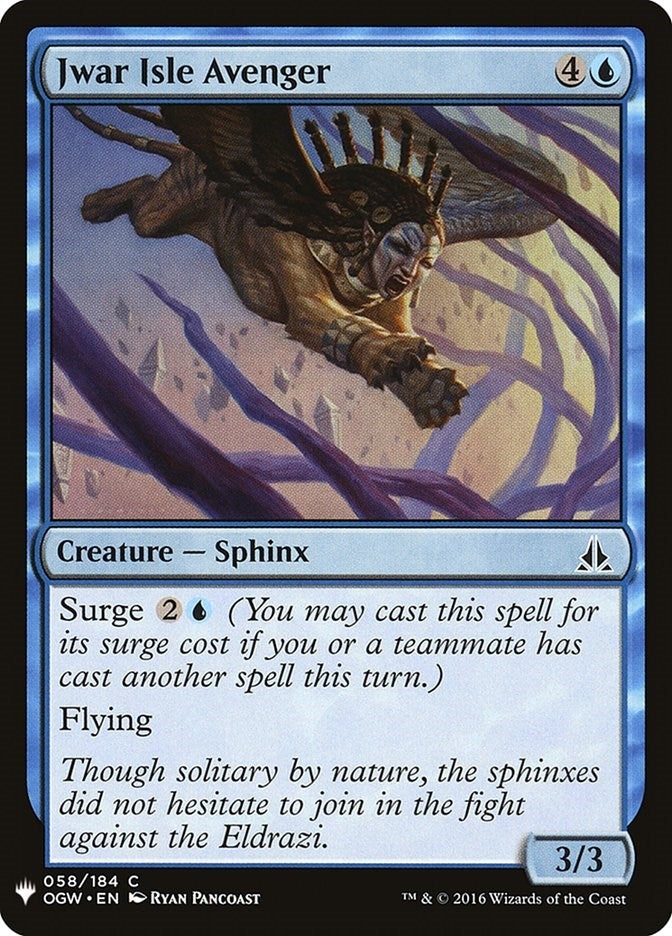 Image for Jwar Isle Avenger (58) (The List Reprints) - Magic: The Gathering