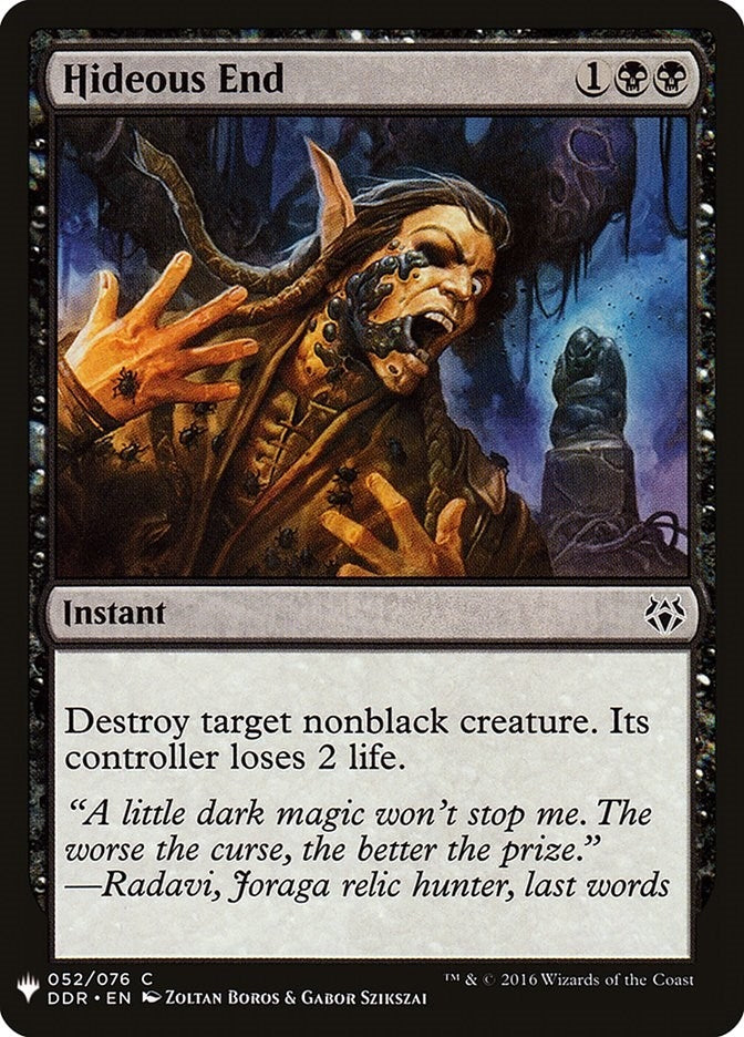 Image for Hideous End (52) (The List Reprints) - Magic: The Gathering