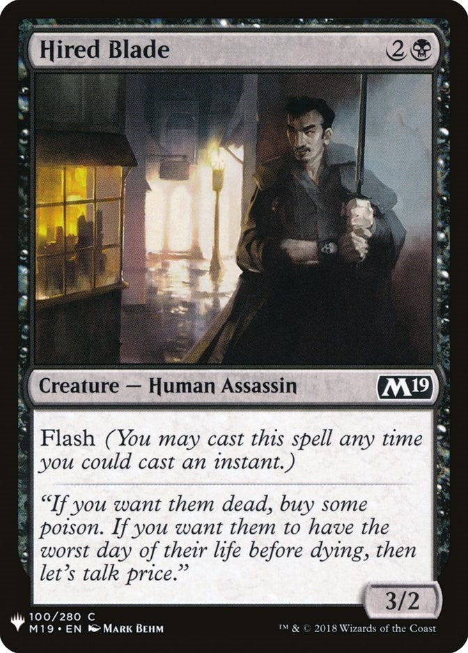 Image for Hired Blade (100) (The List Reprints) - Magic: The Gathering