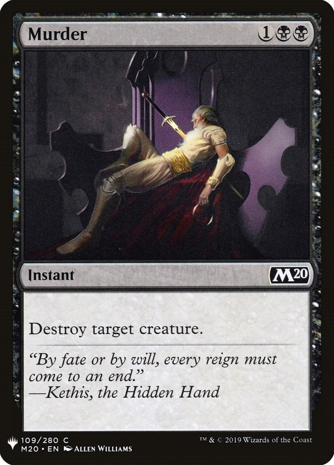 Image for Murder (109) (The List Reprints) - Magic: The Gathering