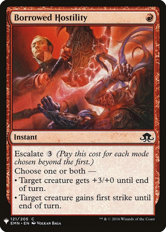 Image for Borrowed Hostility (121) (The List Reprints) - Magic: The Gathering