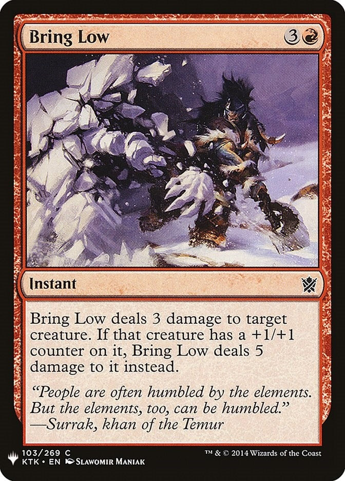 Image for Bring Low (103) (The List Reprints) - Magic: The Gathering