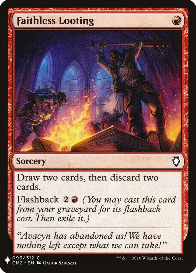 Image for Faithless Looting (CM2) (96) (The List Reprints) - Magic: The Gathering
