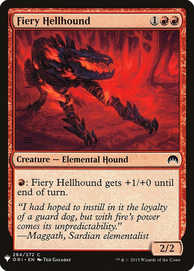 Image for Fiery Hellhound (284) (The List Reprints) - Magic: The Gathering