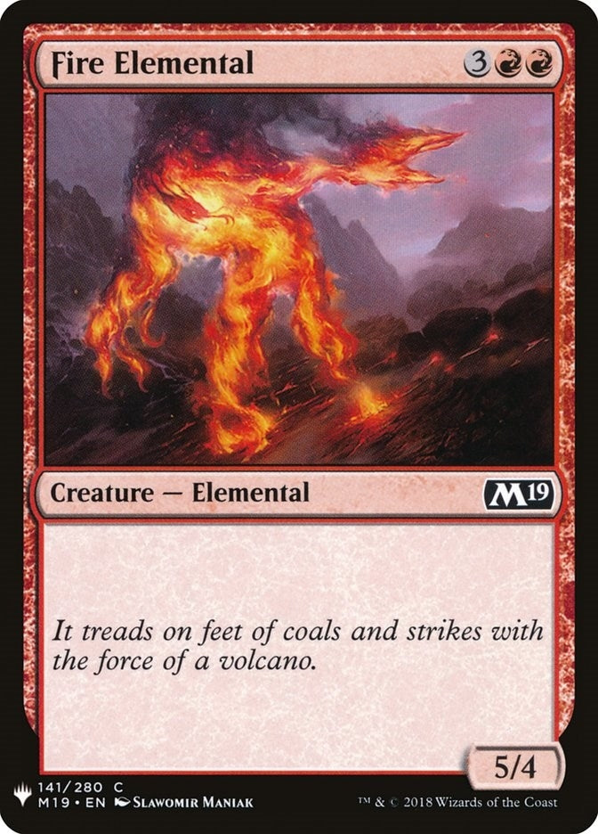 Image for Fire Elemental (141) (The List Reprints) - Magic: The Gathering