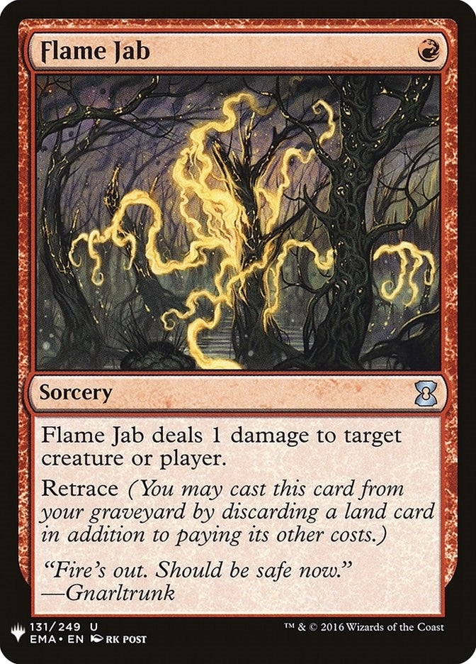 Image for Flame Jab (131) (The List Reprints) - Magic: The Gathering