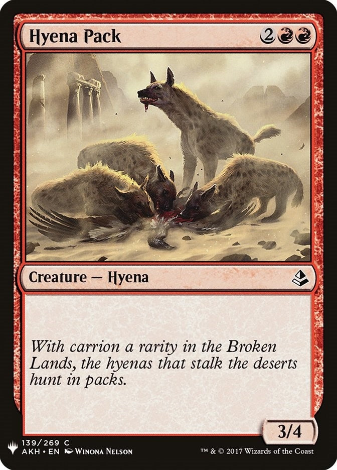Image for Hyena Pack (139) (The List Reprints) - Magic: The Gathering
