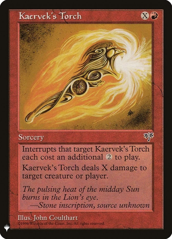 Image for Kaervek's Torch (185) (The List Reprints) - Magic: The Gathering