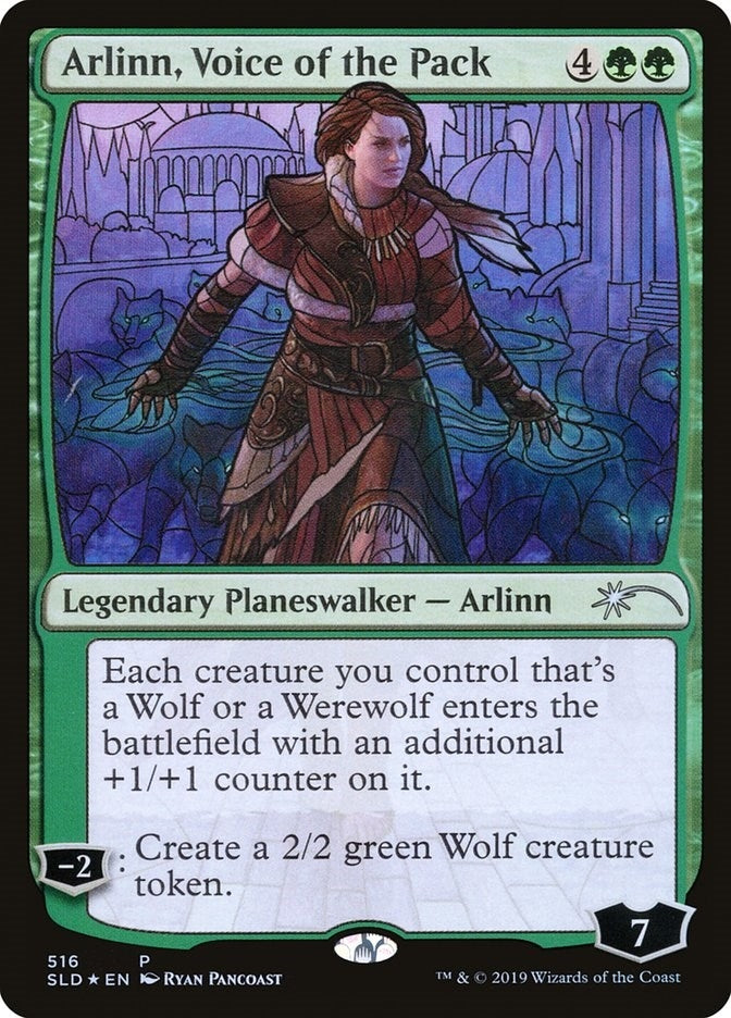 Image for Arlinn, Voice of the Pack (Stained Glass) (516) (Secret Lair Drop Series) - Magic: The Gathering