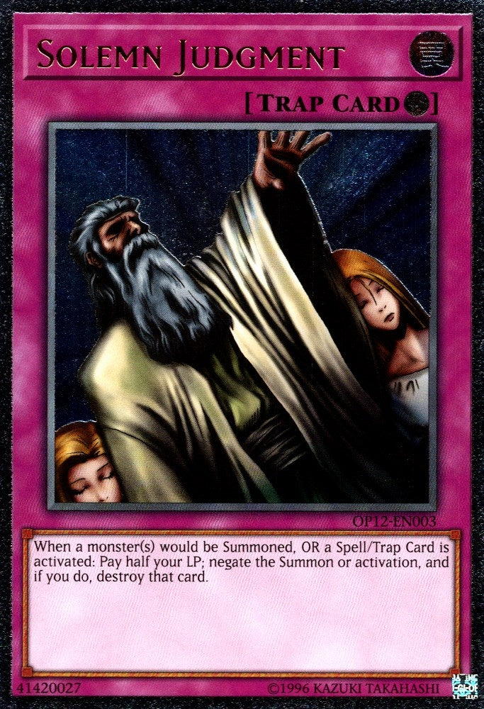 Image for Solemn Judgment (UTR) (OP12-EN003) (OP12) - YuGiOh