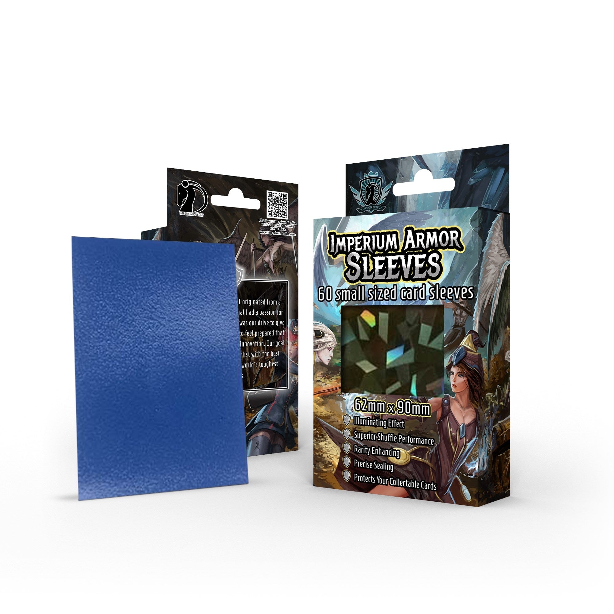 Image for Imperium Armor Sleeves Illusion Effect: Diamond - Sapphire Blue (60-Pack) - Card Sleeves