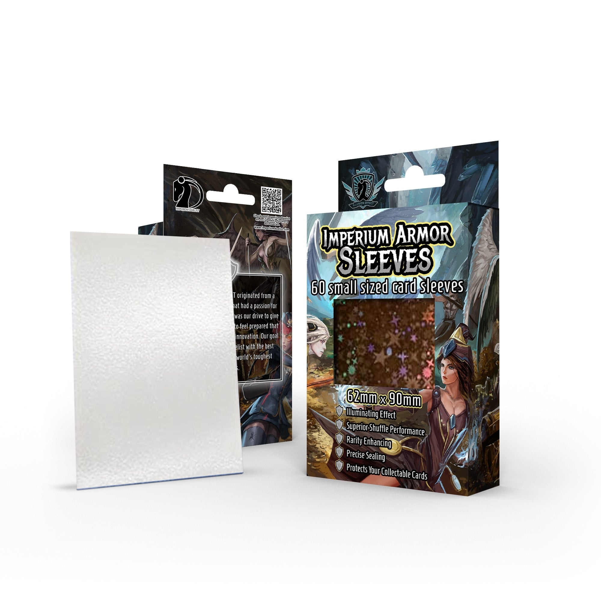 Image for Imperium Armor Sleeves Illusion Effect: Galaxy - Pearl White (60-Pack) - Card Sleeves