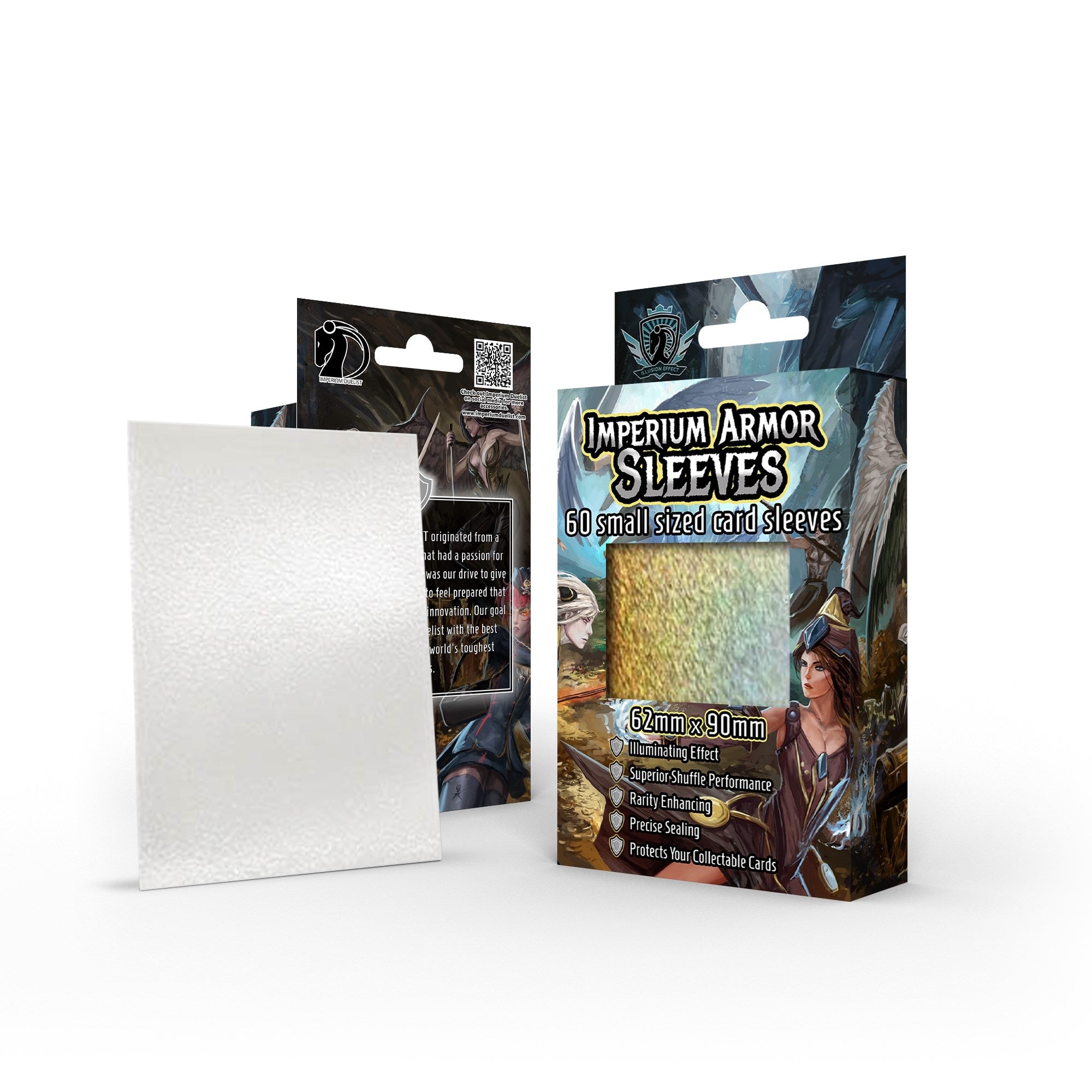 Image for Imperium Armor Sleeves Illusion Effect: Sandstorm - Pearl White (60-Pack) - Card Sleeves