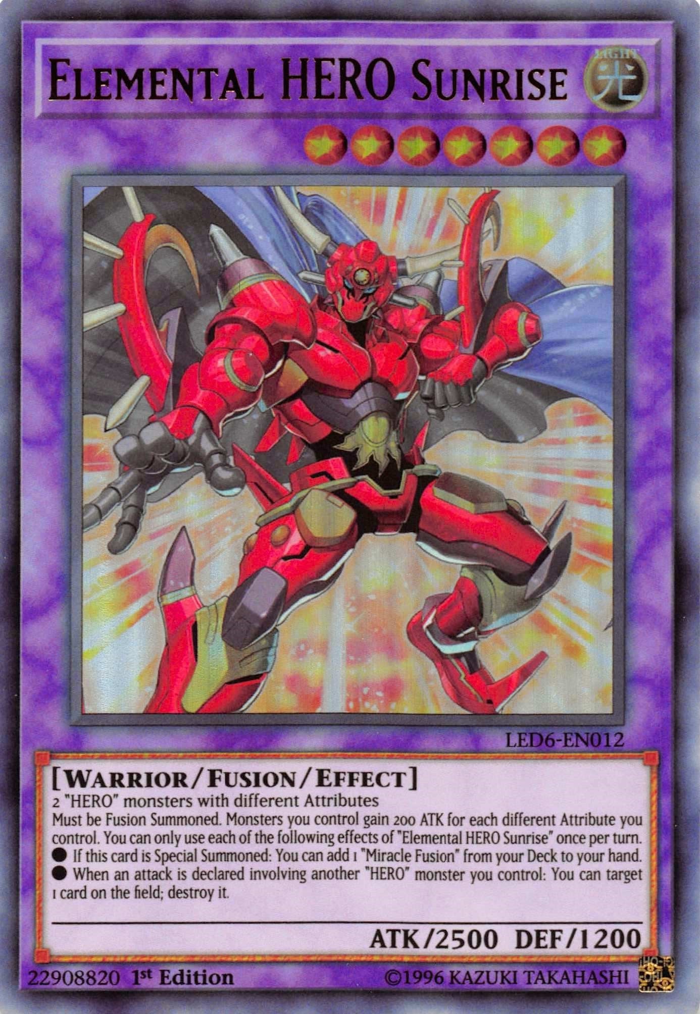 Image for Elemental HERO Sunrise (LED6-EN012) (LED6) - YuGiOh
