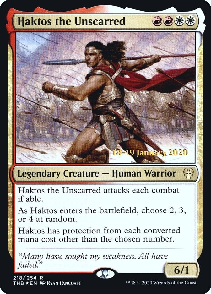 Image for Haktos the Unscarred (218) (Prerelease Cards) - Magic: The Gathering