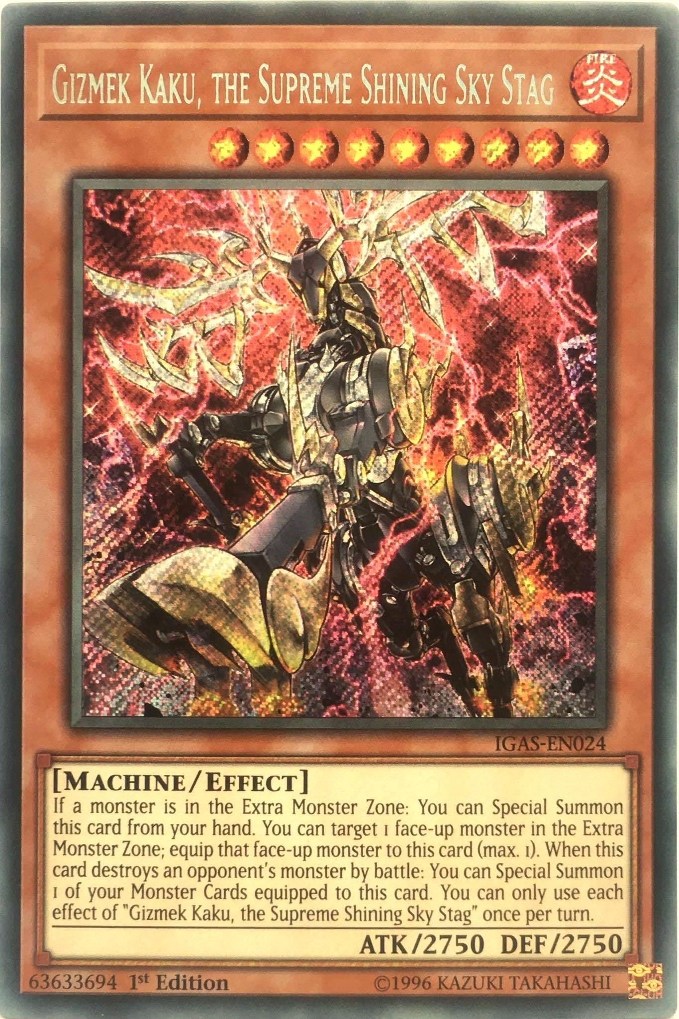 Image for Gizmek Kaku, the Supreme Shining Sky Stag (IGAS-EN024) (IGAS) - YuGiOh