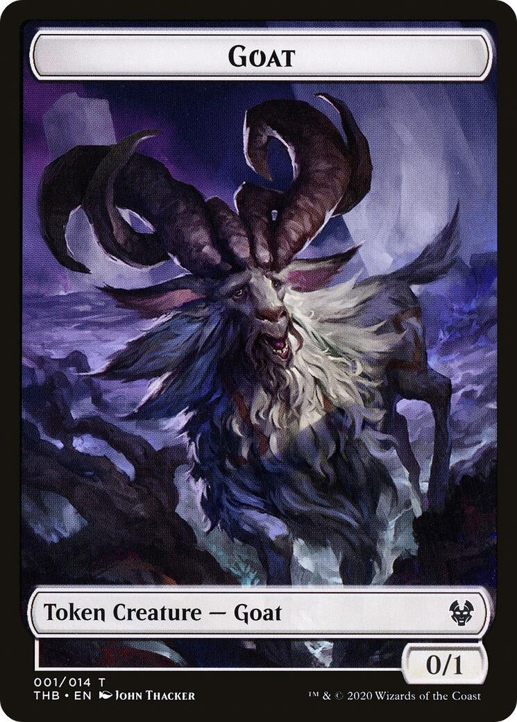 Image for Goat // Human Soldier Double-Sided Token (1 // 2) (Theros Beyond Death) - Magic: The Gathering