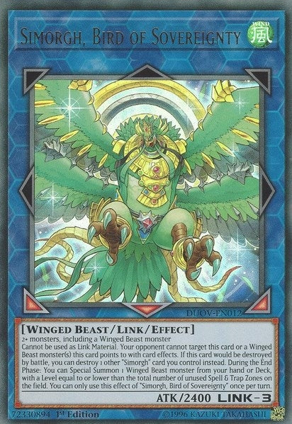 Image for Simorgh, Bird of Sovereignty (DUOV-EN012) (DUOV) - YuGiOh