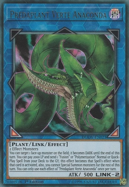 Image for Predaplant Verte Anaconda (DUOV-EN021) (DUOV) - YuGiOh