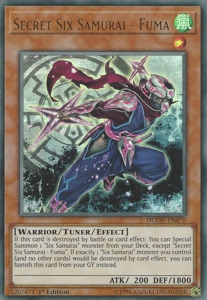 Image for Secret Six Samurai - Fuma (DUOV-EN070) (DUOV) - YuGiOh