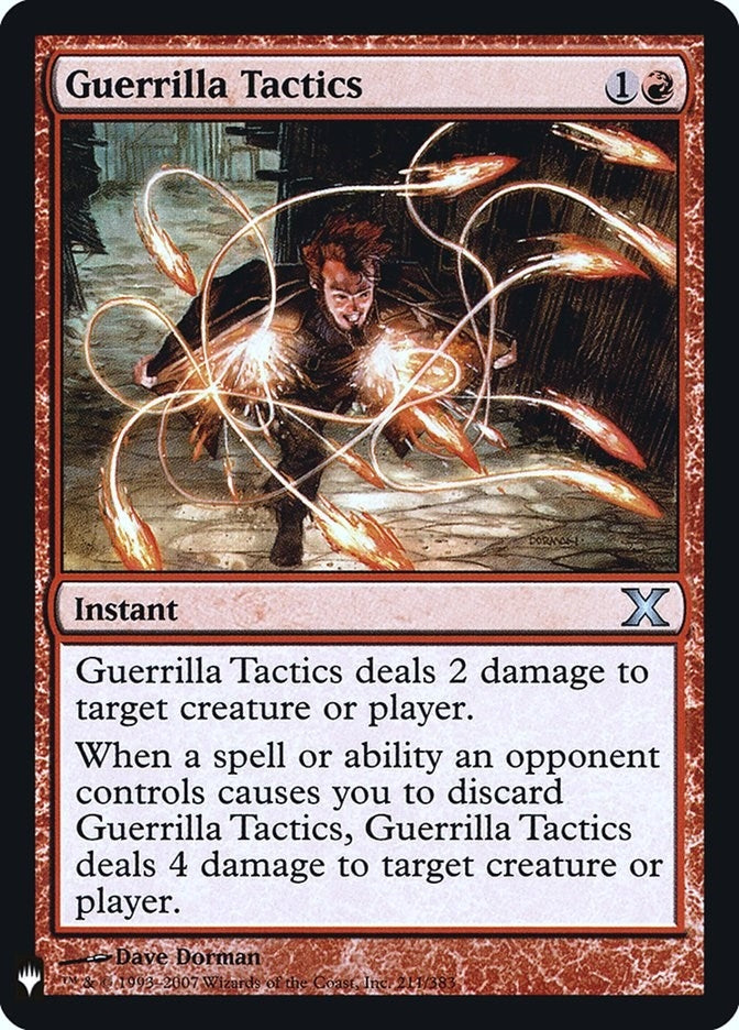 Image for Guerrilla Tactics (211) (The List Reprints) - Magic: The Gathering