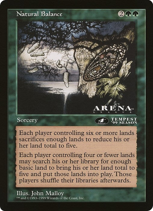 Image for Natural Balance (4th Place) (Arena League) (Oversize Cards) - Magic: The Gathering