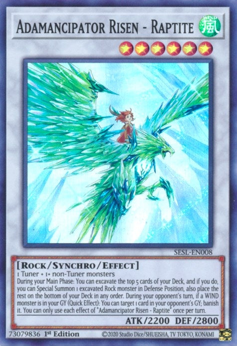 Image for Adamancipator Risen - Raptite (SESL-EN008) (SESL) - YuGiOh