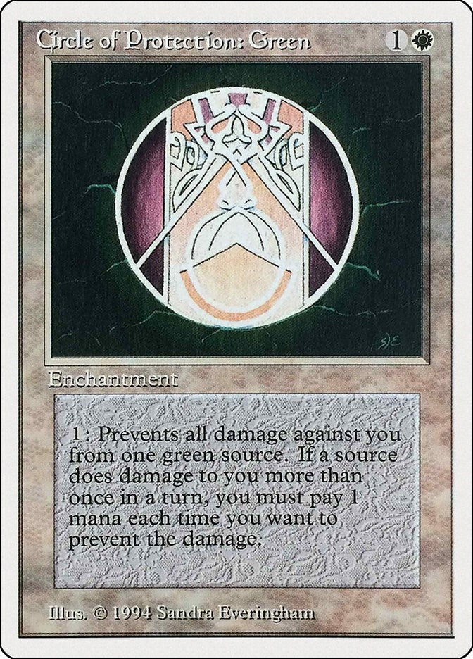 Image for Circle of Protection: Green (11) (Summer Magic) - Magic: The Gathering