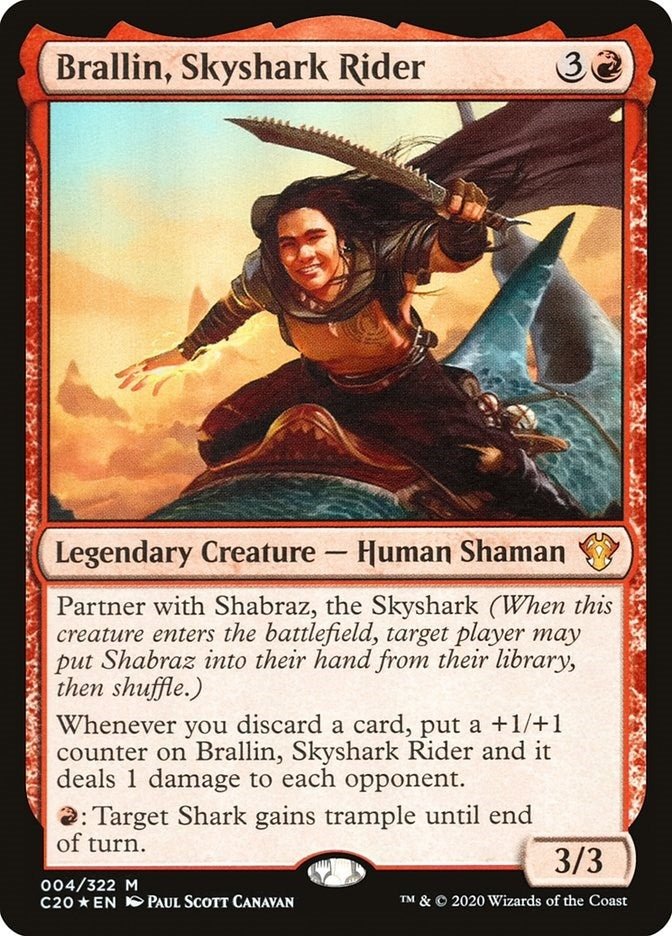 Image for Brallin, Skyshark Rider (4) (Commander 2020) - Magic: The Gathering