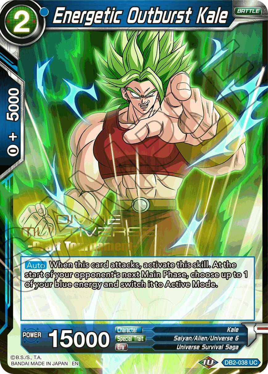 Image for Energetic Outburst Kale (Divine Multiverse Draft Tournament) (DB2-038) (Tournament Promotion Cards) - Dragon Ball Super: Masters